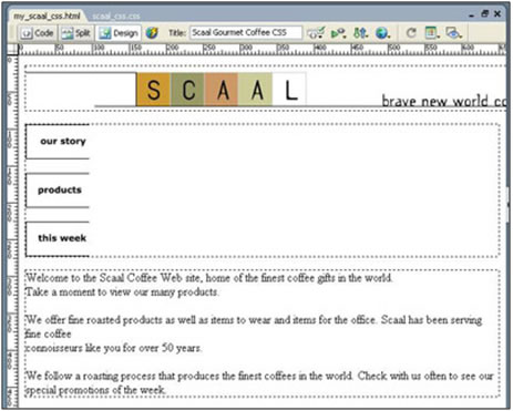 Scaal layout without css